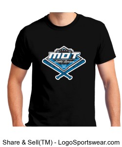 MOT Little League Full Color Logo Adult T-Shirt - Black Design Zoom