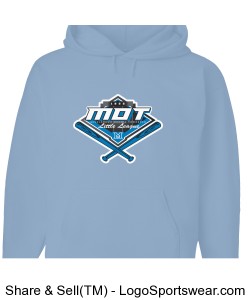 MOT Little League Full Color Logo Youth Hoodie - Light Blue Design Zoom