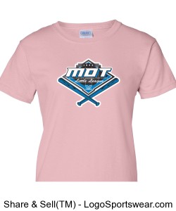 MOT Little League Full Color Logo Ladies T-Shirt - Pink Design Zoom