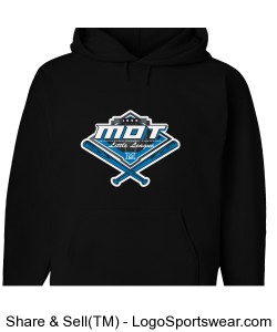 MOT Little League Full Color Logo Adult Hoodie - Black Design Zoom