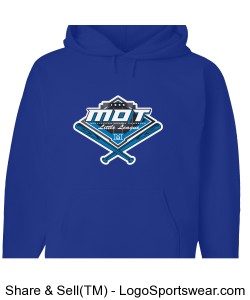MOT Little League Full Color Logo Youth Hoodie - Royal Design Zoom