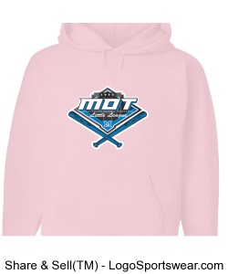 MOT Little League Full Color Logo Youth Hoodie - Pink Design Zoom