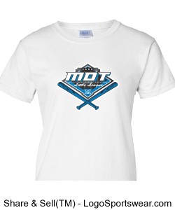 MOT Little League Full Color Logo Ladies T-Shirt - White Design Zoom