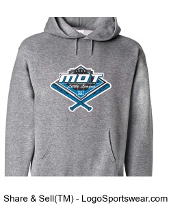 MOT Little League Full Color Logo Adult Hoodie - Grey Design Zoom