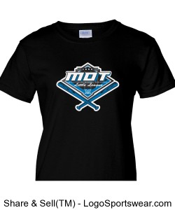 MOT Little League Full Color Logo Ladies T-Shirt - Black Design Zoom