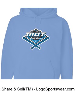 MOT Little League Full Color Logo Adult Hoodie - Light Blue Design Zoom