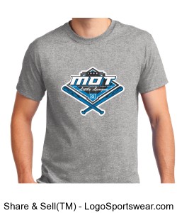 MOT Little League Full Color Logo Adult T-Shirt - Grey Design Zoom
