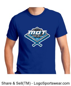 MOT Little League Full Color Logo Adult T-Shirt - Royal Design Zoom